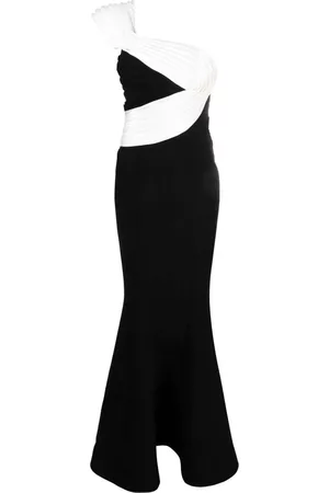Gaby Charbachy Draped one-shoulder long dress