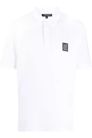 costume national contemporary Logo-patch piqué polo shirt