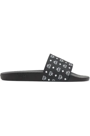 MCM Men Sandals - Logo-print single-strap slides
