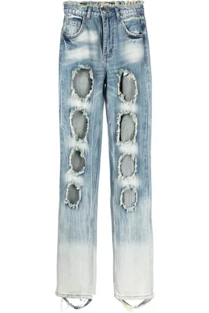 RUI Distressed-effect straight-leg jeans