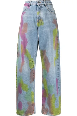 Palm Angels Tie-dye wide-leg jeans