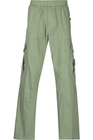 Stone Island Logo-patch straight-leg trousers
