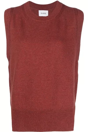 Barrie Iconic sleeveless cashmere jumper