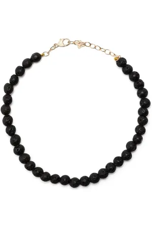 Mateo 14kt yellow gold lava rock bracelet