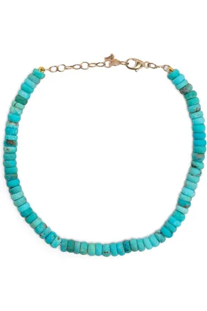 Mateo 14kt yellow gold turquoise bead bracelet