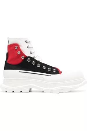 Alexander McQueen Eyelet-detail high-top sneakers