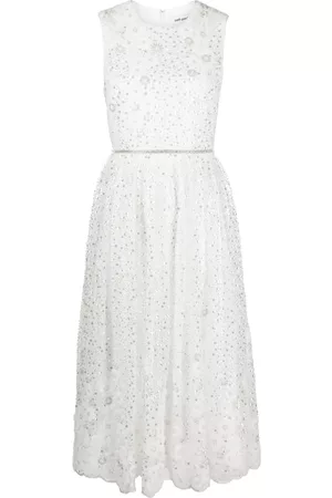 Self-Portrait Beaded midi dress