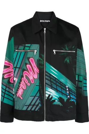 Palm Angels Miami-print cotton jacket