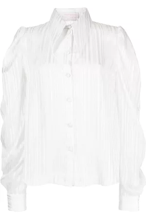 Saiid Kobeisy Pointed-collar semi-sheer shirt