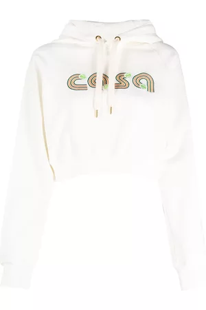 Casablanca Embroidered-logo drawstring hoodie