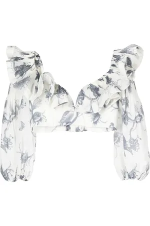 ZIMMERMANN Floral-print ruffled blouse