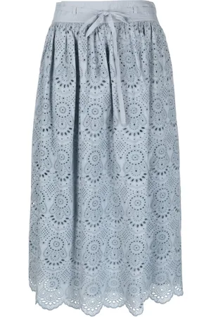 ULLA JOHNSON Clarabella eyelet-detail skirt