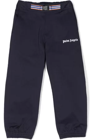Palm Angels Logo-print belted trousers