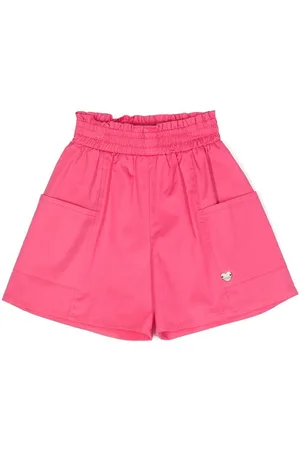 MONNALISA Logo-charm wide-leg shorts