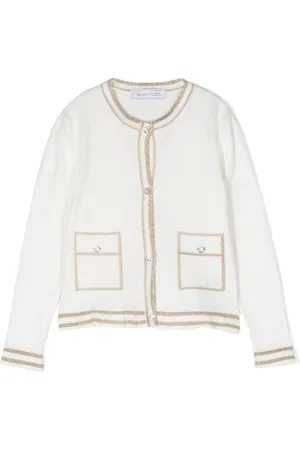 MONNALISA Crystal-embellished cardigan