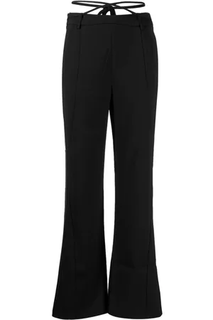 B+AB Rear-tie-fastening flared trousers