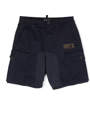 Dsquared2 Logo-print contrast-panel cargo shorts