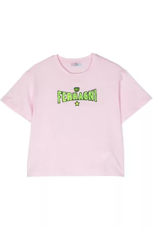 Chiara Ferragni Logo-embroidered cotton T-shirt