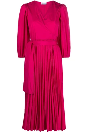RED Valentino Bow-detail pleated dress