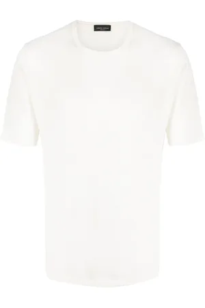 Roberto Collina Men Short Sleeve - Linen short-sleeved T-shirt