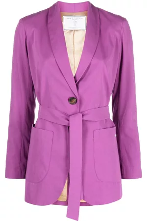 SOCIÉTÉ ANONYME Belted single-breasted cotton blazer