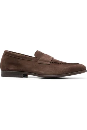 Doucal's Tonal-stitching suede loafers