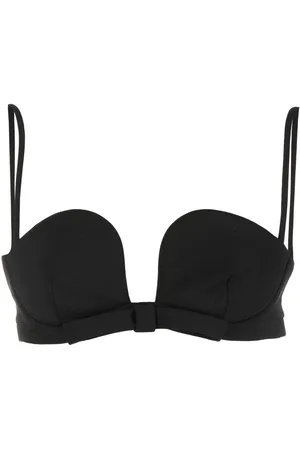 BLANCA Bow-detail cropped top