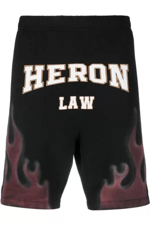 Heron Preston Flame-print cotton shorts