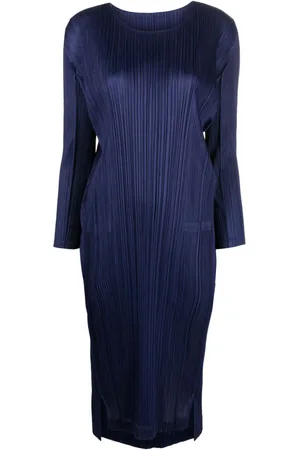PLEATS PLEASE ISSEY MIYAKE Pleated long-sleeve midi dress