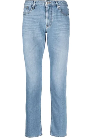 Emporio Armani Slim-fit faded jeans