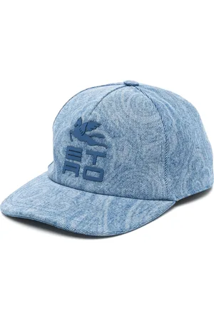 Etro Men Hats - Logo-patch denim cap