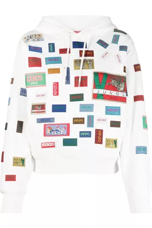 Kenzo Labels printed cotton hoodie