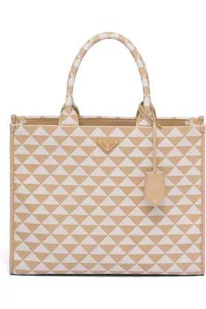 Prada Large Symbole embroidered tote bag