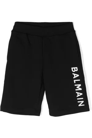 Balmain Embossed-logo cotton shorts