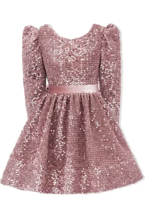 Tulleen Merribrook bow sequin-embellished dress