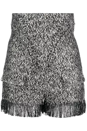 GENNY High-waist fringed shorts