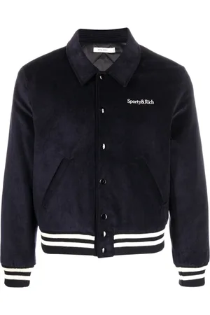 Sporty & Rich Embroidered-logo bomber jacket