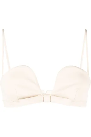 BLANCA Bow-detail cropped top