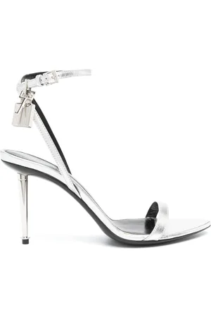 Tom Ford Padlock Pointy Naked 85mm leather sandals