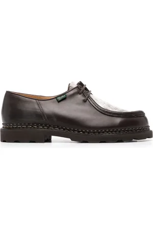 Paraboot Men Loafers - Fur-panel lace-up loafers
