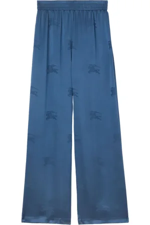 Burberry Logo-jacquard wide-leg trousers