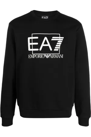EA7 Logo-print crew-neck sweatshirt