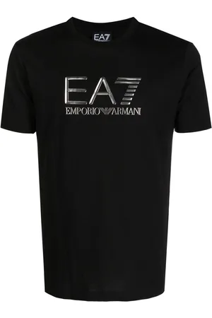 EA7 Logo-print cotton T-shirt