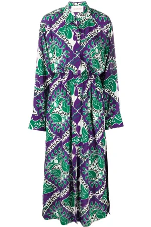 VALENTINO GARAVANI Graphic-print maxi shirt dress