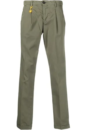 Manuel Ritz Men Pants - Logo-charm straight-leg trousers