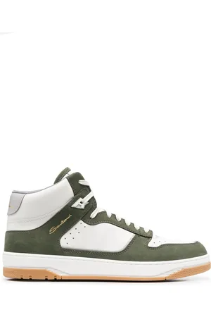 santoni Logo-print hi-top sneakers