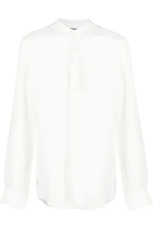 Ralph Lauren Band-collar linen shirt