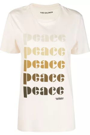 YVES SALOMON Peace-print organic-cotton T-shirt