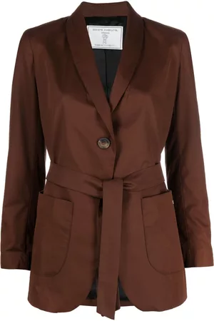 SOCIÉTÉ ANONYME Belted single-breasted cotton blazer