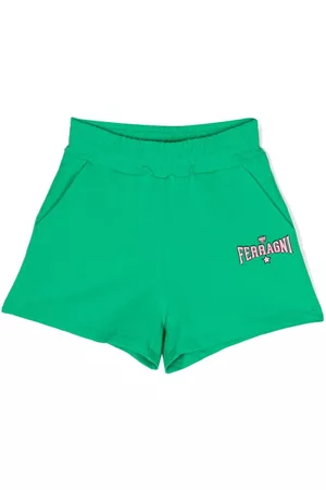Chiara Ferragni Logo-embroidered track shorts